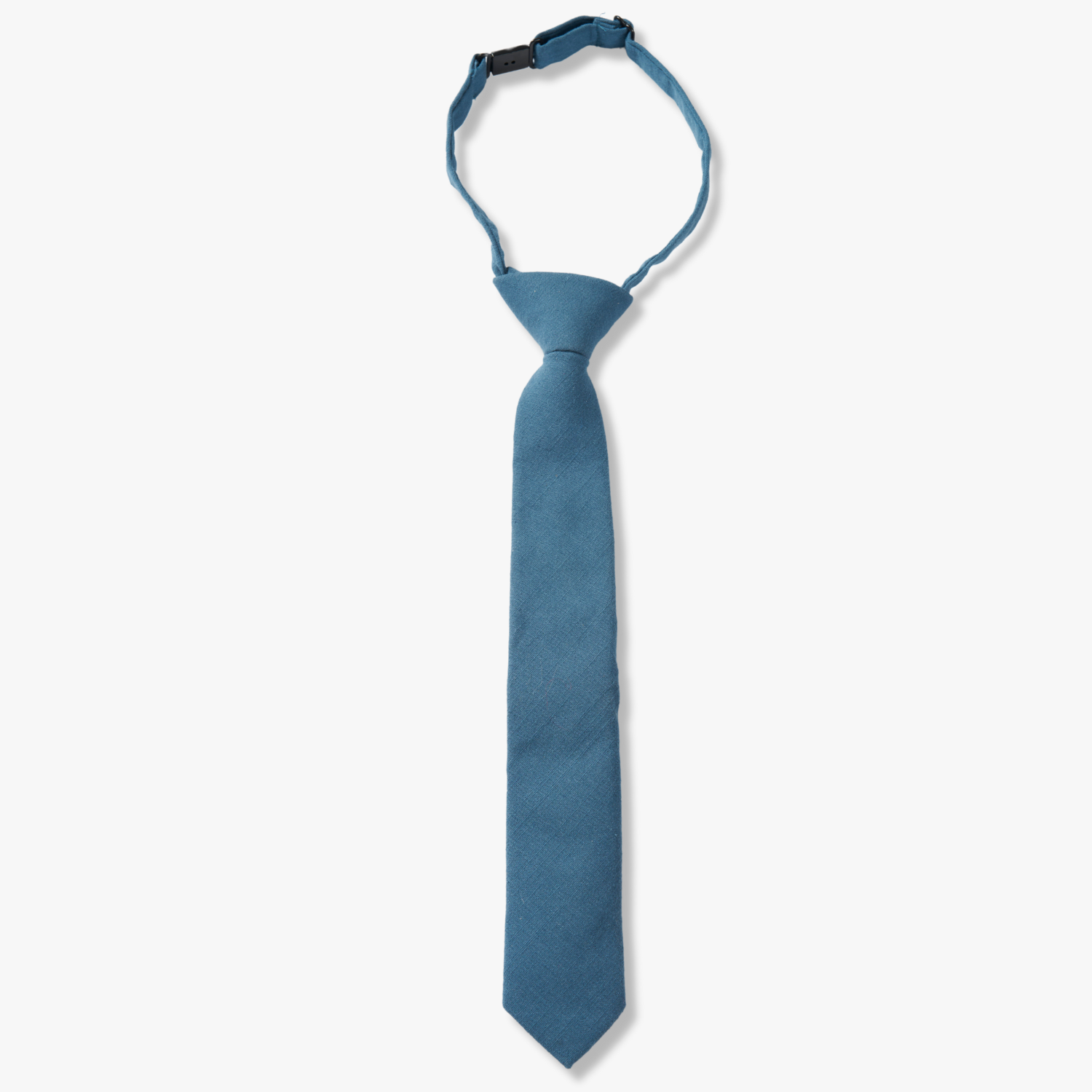 Kids pretied necktie for boys that fits babies, toddlers, big and little kids, and youth. The color is  a deep cobalt blue.
