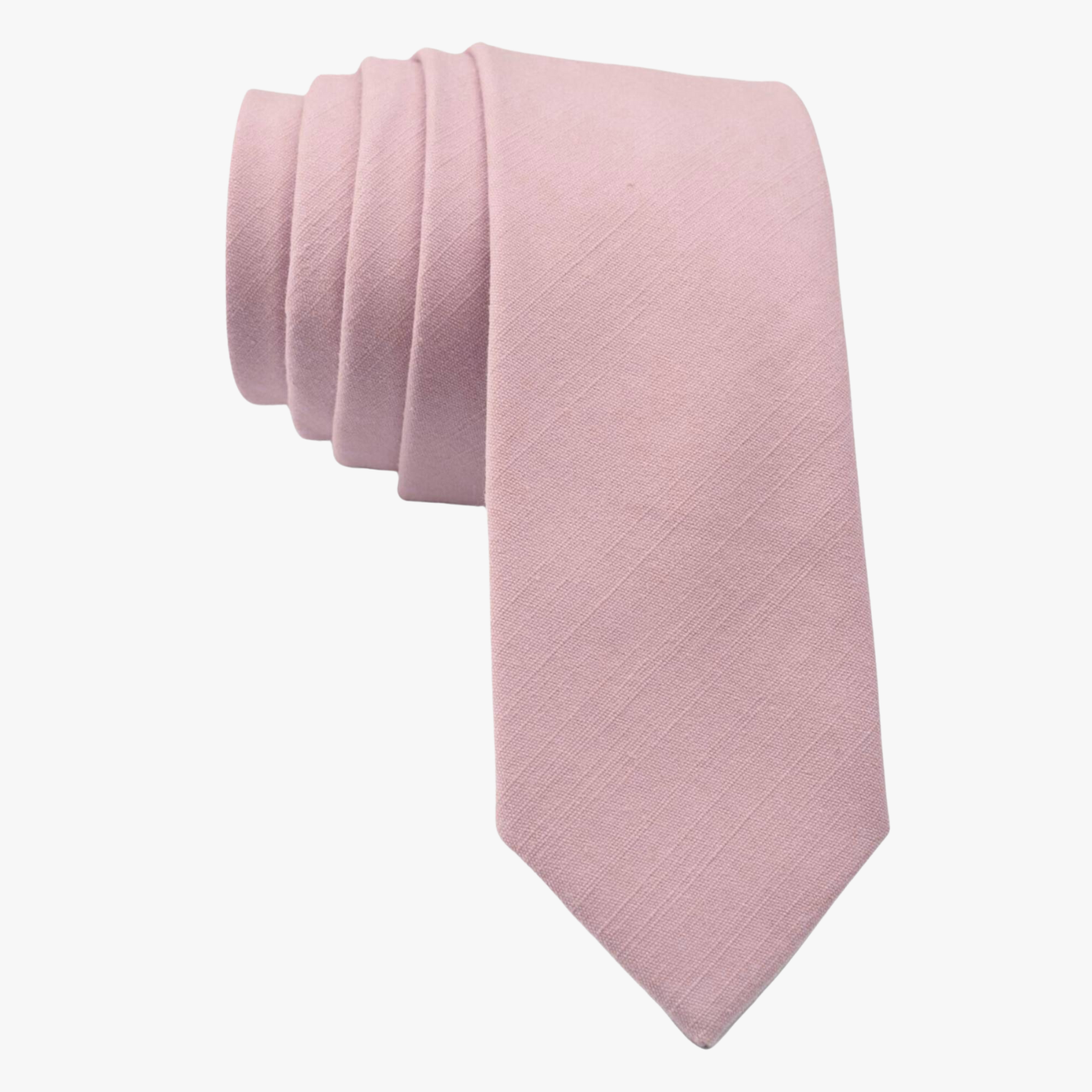 Full sized plain tie for men, women, and boys. The color is a light rose dusty pink. It is cotton and ideal for missionaries.