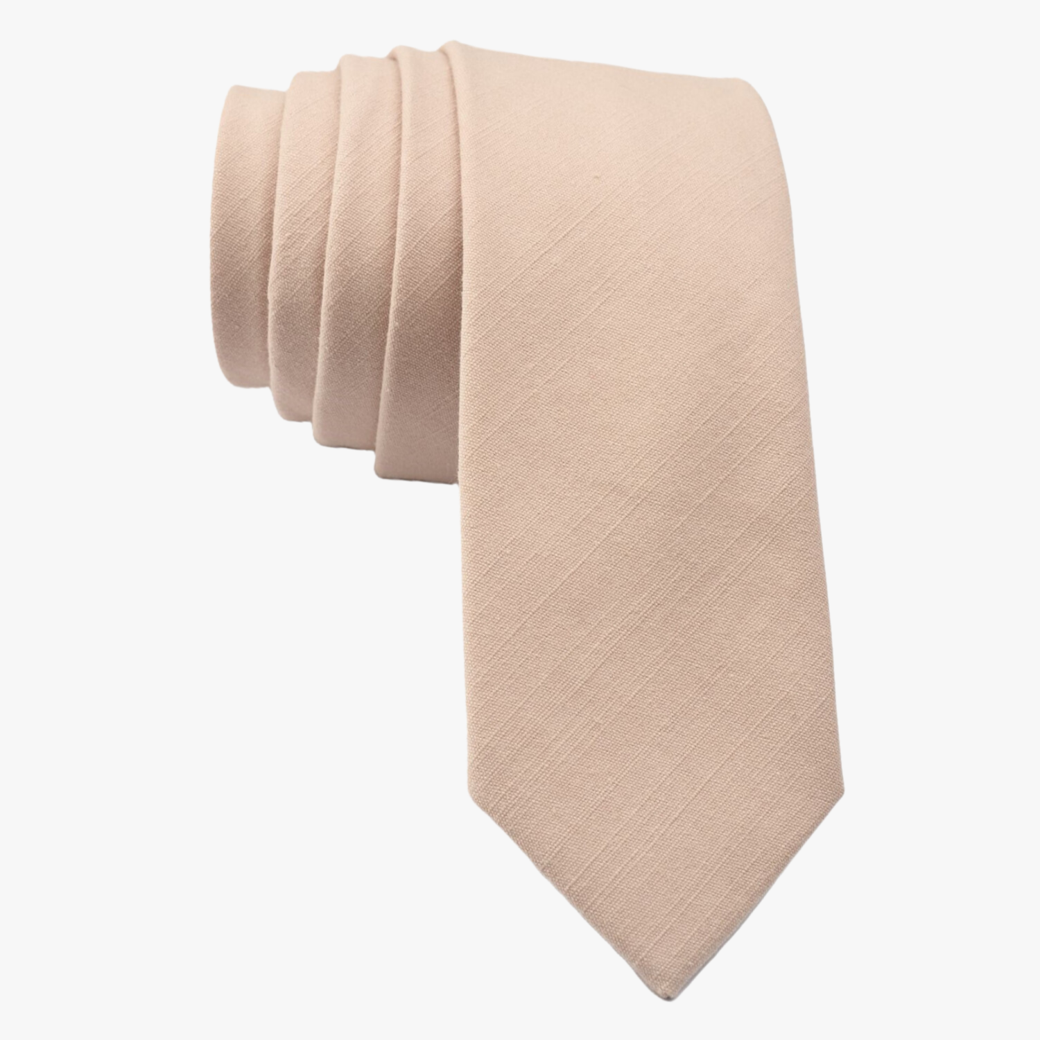 Full sized plain tie for men, women, and boys. The color is neutral pink taupe. It is pure cotton and ideal for missionaries.