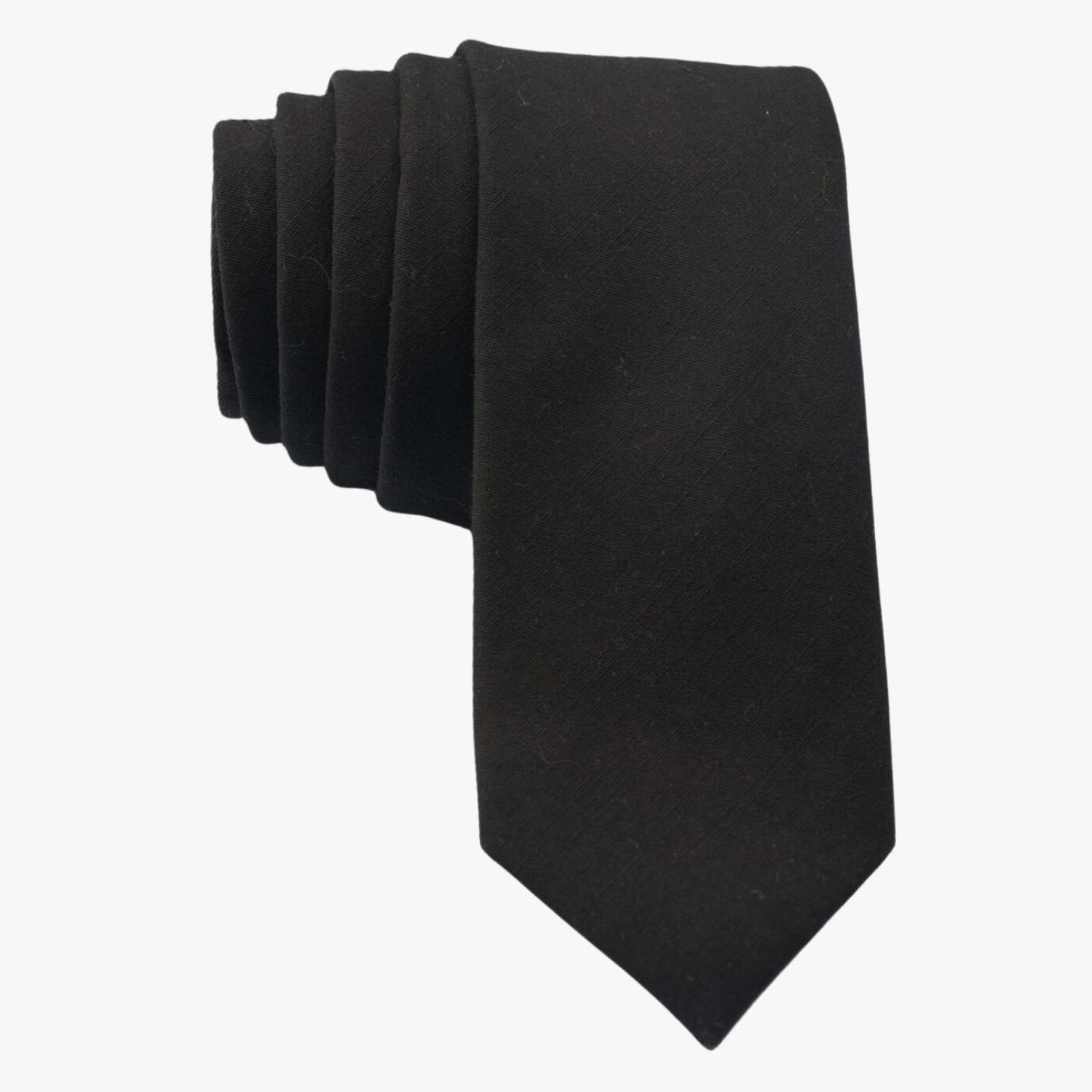 Full sized plain tie for men, women, and boys. The color is pitch black. It is pure cotton and ideal for missionaries.