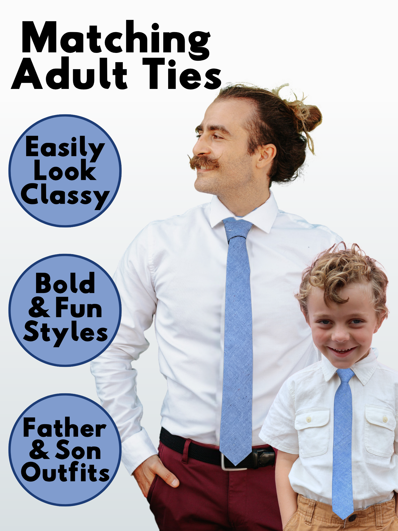 A man in a pale baby blue solid speckled modern slim necktie that is 2.5 inches wide and made of cotton.