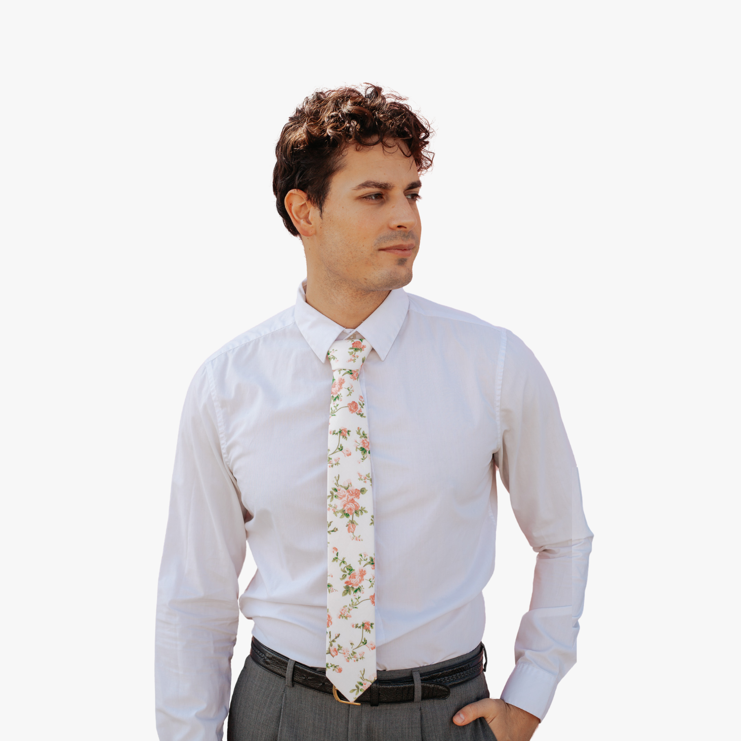 Ties For Pink Dress Shirts Hi-Tie Light Pink Shirt Baby Pink Paisley Silk  Men's Long Sleeve Shirt