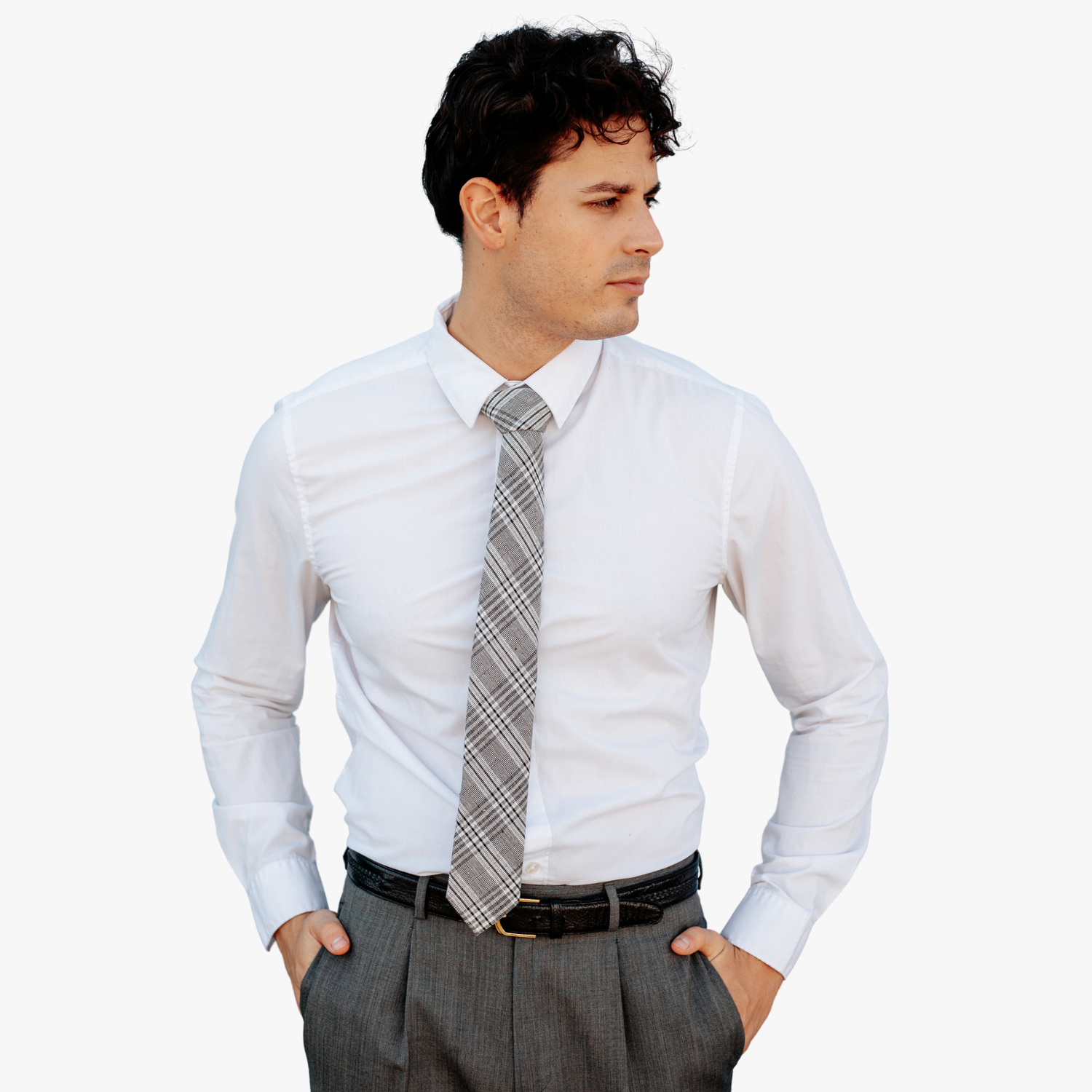 dress shirt skinny tie Navy Blue Weave Skinny Tie