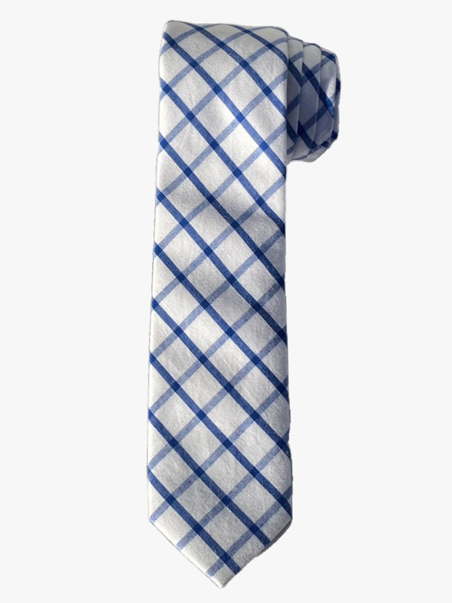 Elfeves Men's Modern Tartan Check Necktie - Woven Microfiber Slim Tie In Orange, 57" Length