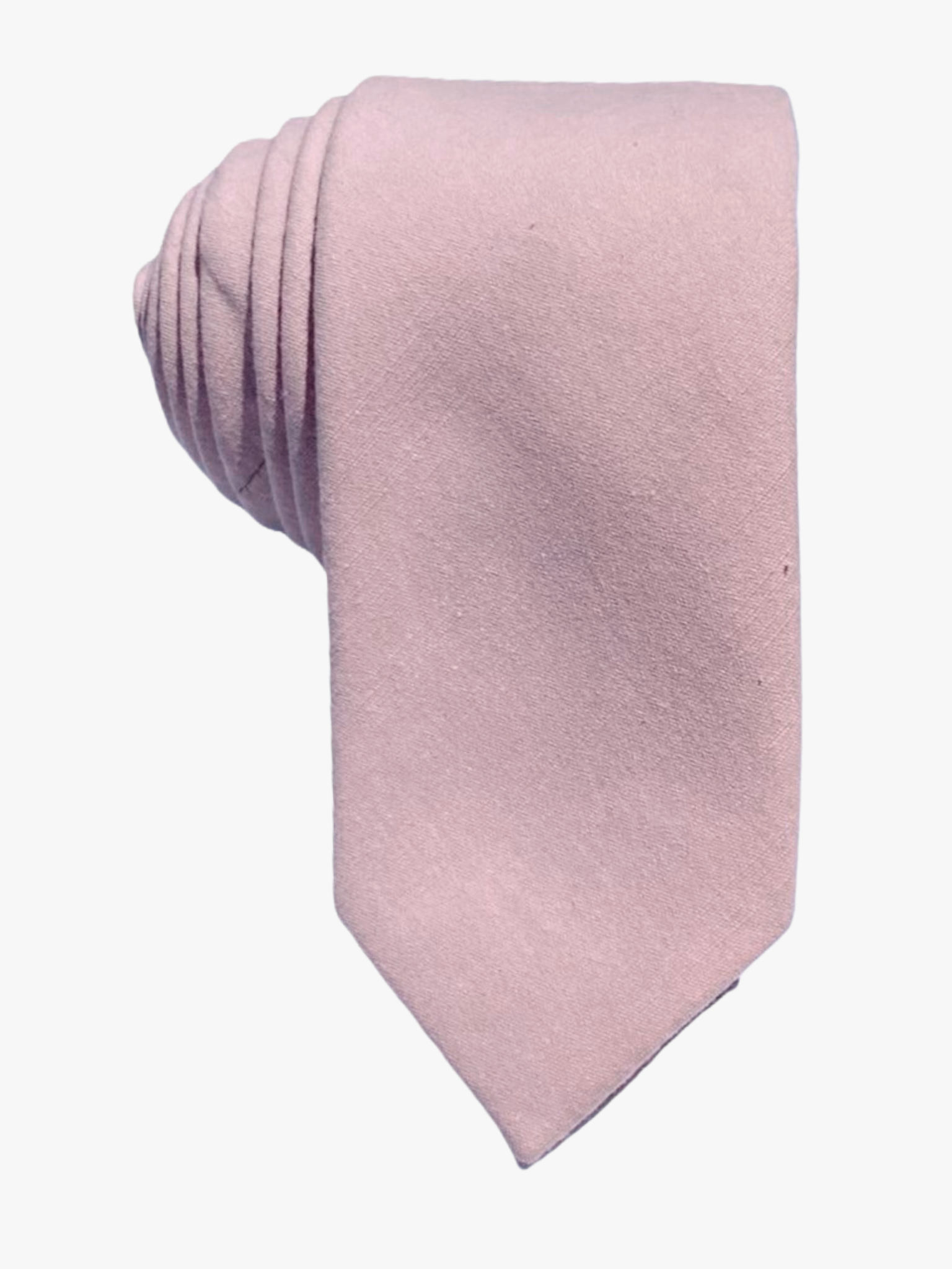 Full sized plain tie for men, women, and boys. The color is a light rose dusty pink. It is cotton and ideal for missionaries.