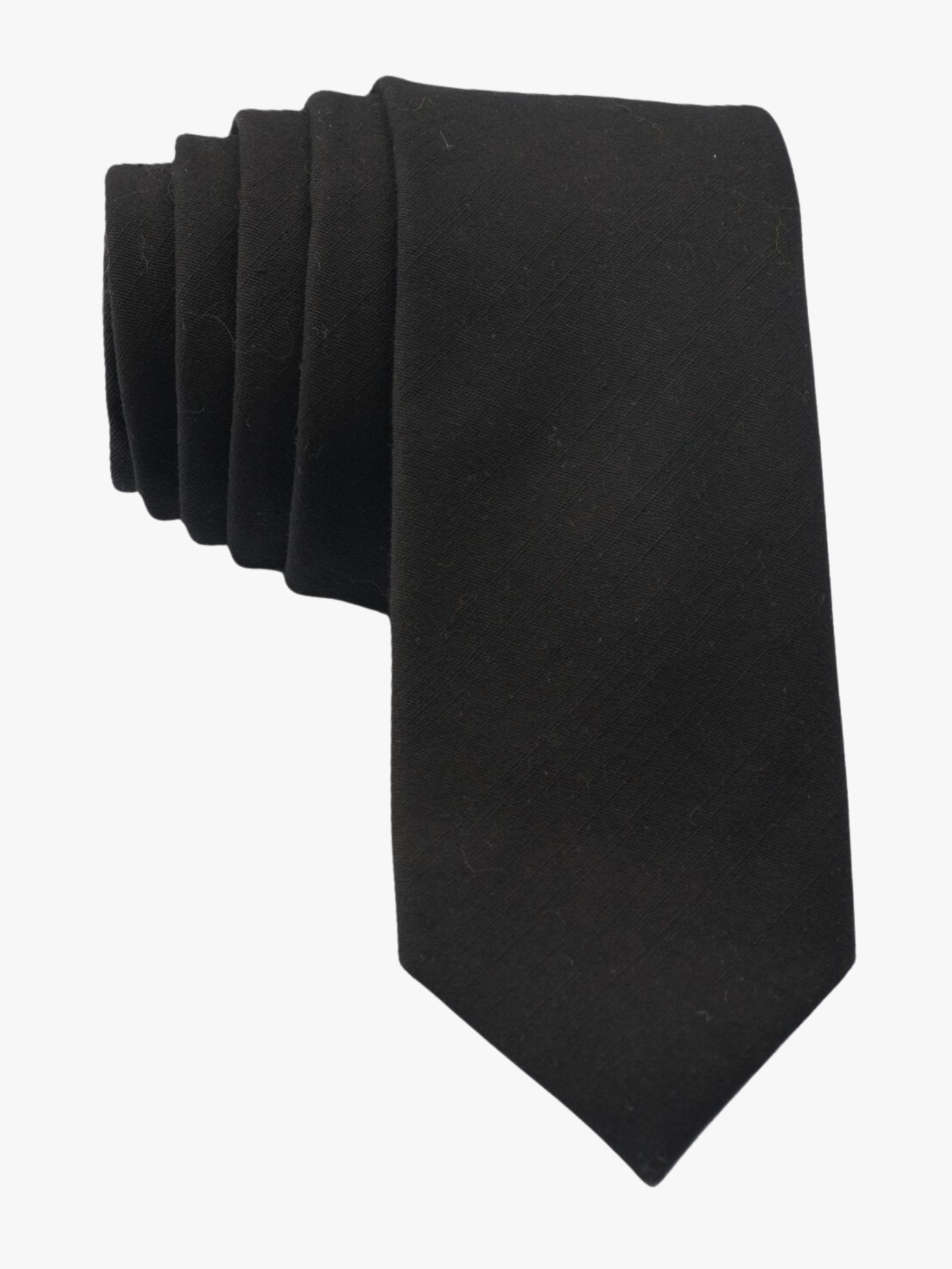 Full sized plain tie for men, women, and boys. The color is pitch black. It is pure cotton and ideal for missionaries.